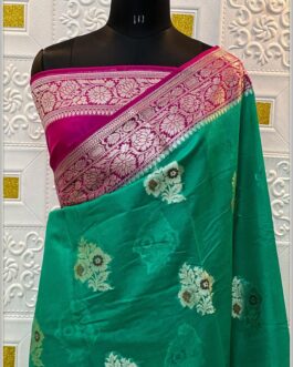 Georgette Green saree