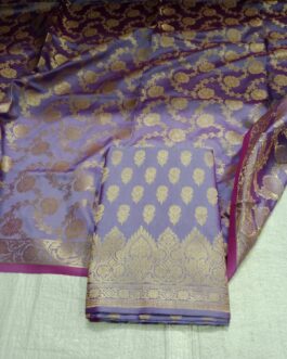 Banarasi Sami Silk Lavender colour suit