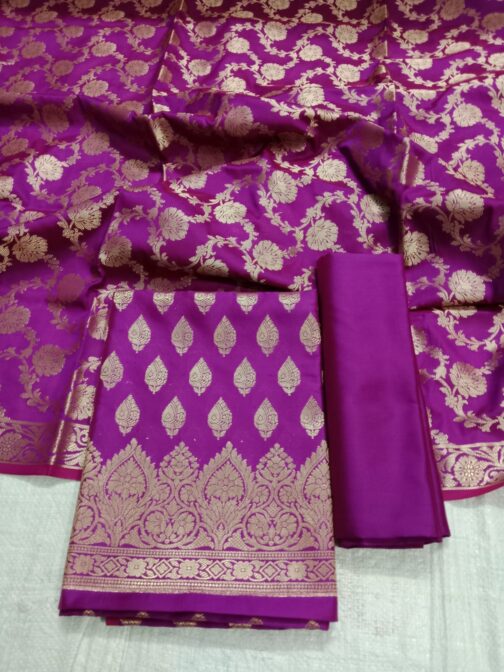 Banarasi Sami Silk Baigai colour Suit