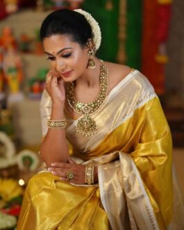 Banarasi Yellow Tissue sarees