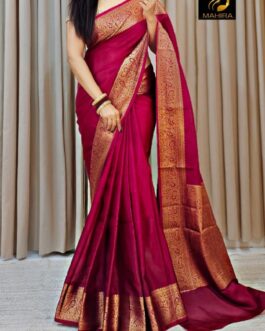 Banarasi Dark Red sarees