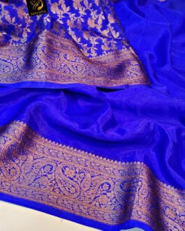 Banarasi Biue Warm Silk sarees