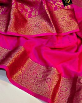 Banarasi Pink Warm sarees