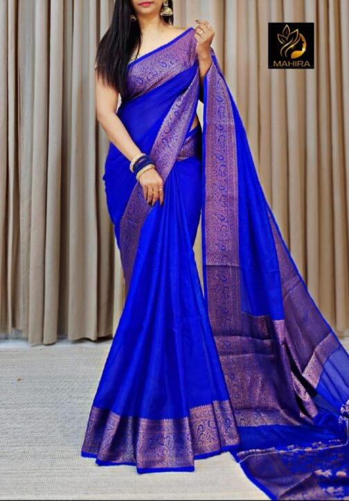 Banarasi Biue Warm Silk sarees