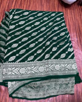 Pure Banarasi Chiffon Green SAREES