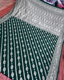 Pure Banarasi Chiffon Green SAREES