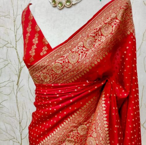 Sami Red colour Georgette - Image 2