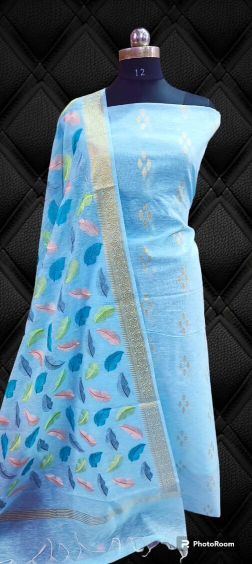 Banarasi Light Blue colour Suit