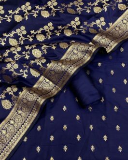 Royal Blue Banarasi Katan Silk Suit