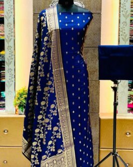 Royal Blue Banarasi Katan Silk Suit