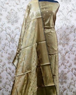 Banarasi Grey Katan Suit