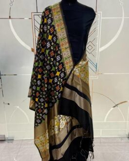 Black Banarasi Katan Silk Suit