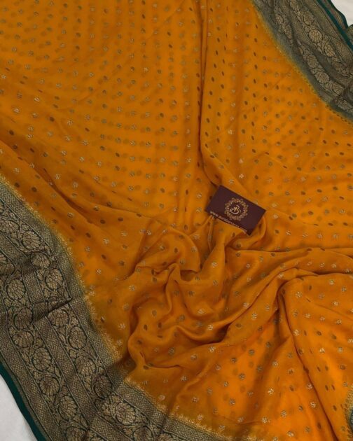 Yellow Banarasi Warm Silk Sarees