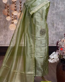 Green Banarasi Tissue Suit