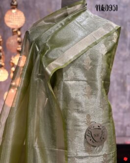 Green Banarasi Tissue Suit