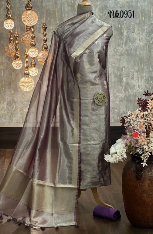 Dark Rani Banarasi Tissue Silk Suit