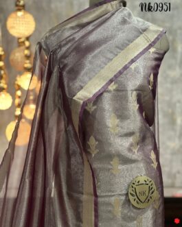 Dark Rani Banarasi Tissue Silk Suit