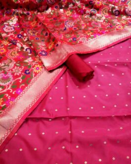 Banarasi Red (Lal)  Katan Silk Suit