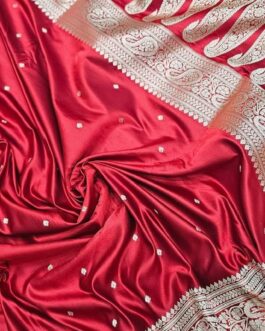 Banarasi Red(Lal) Masru Pure silk Saree