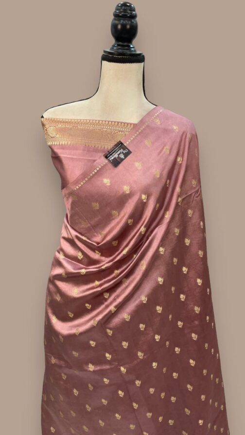 Banarasi handloom Light Brown semi Georgette