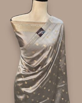 Banarasi handloom Grey semi Georgette