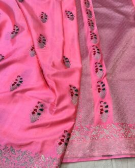 Banarasi Rani (Pink) Masru Pure silk Saree