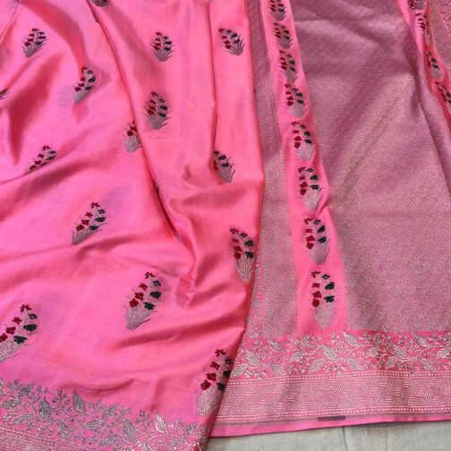 Banarasi Rani (Pink) Masru Pure silk Saree